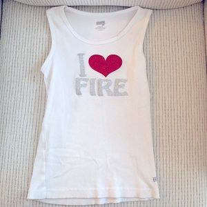 Cute sparkly white tank top
